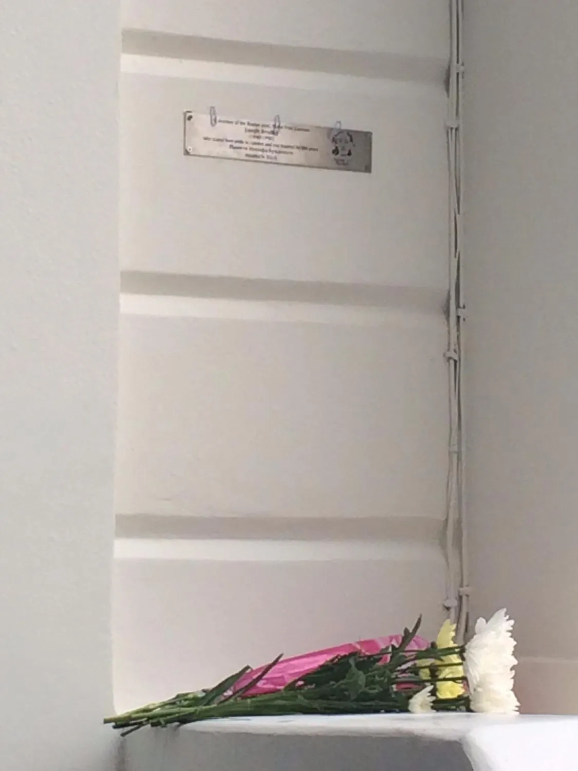 Joseph Brodsky Memorial Plaque