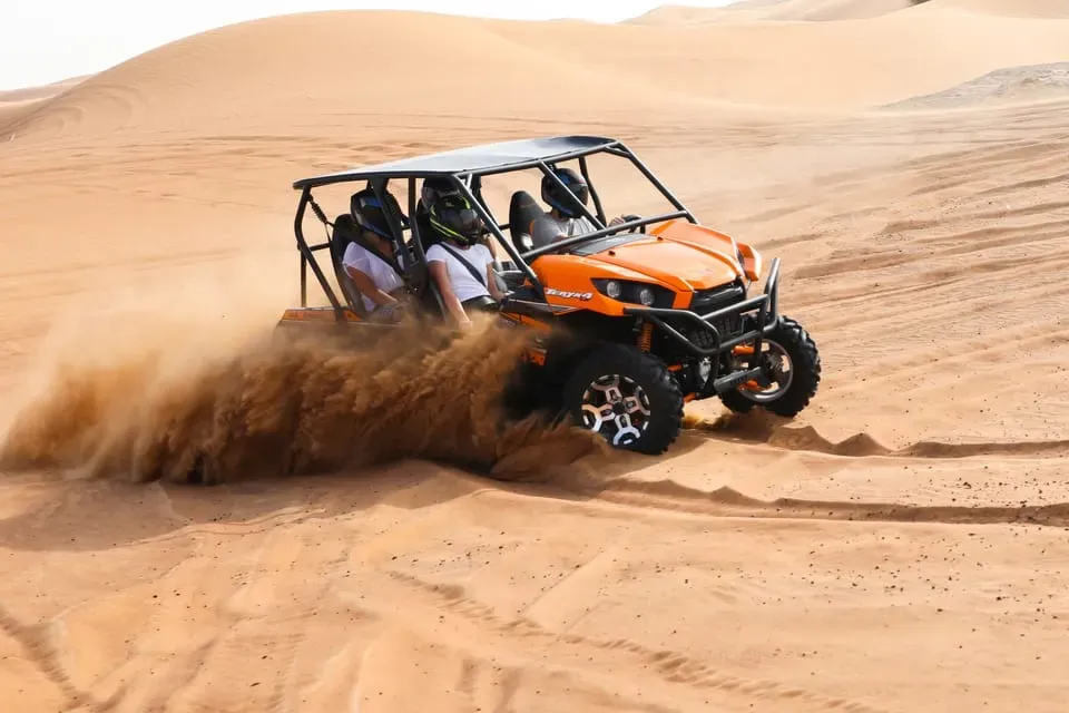 Dubai: Dune Buggy Desert Safari, Camel Ride & Sandboarding